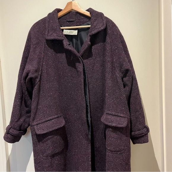 beautiful 💯 Irish wool donegal tweed Jimmy Hourihan coat - Picture 6 of 9